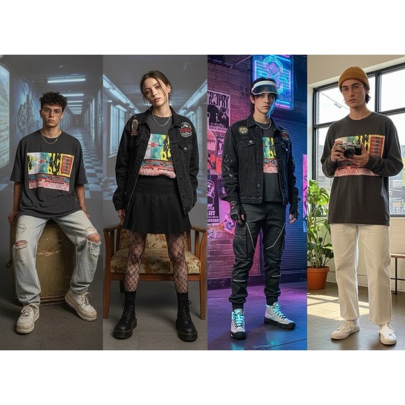 The Unbranded Brand Other - Vintage Urban Outfitters Surreal Weirdcore Graphic Tee - Upside Down Room‎ Art